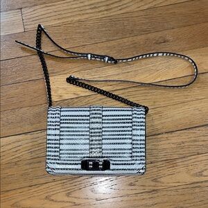 Rebecca Minkoff Black and White Striped Crossbody Bag